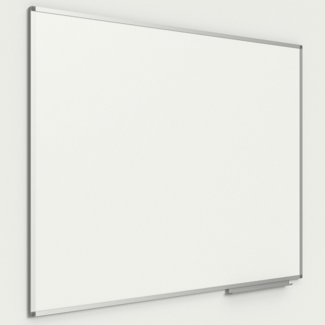 Whiteboard, 150x120 cm, mit 40 cm Ablage, Stahl weiß, | Tepper